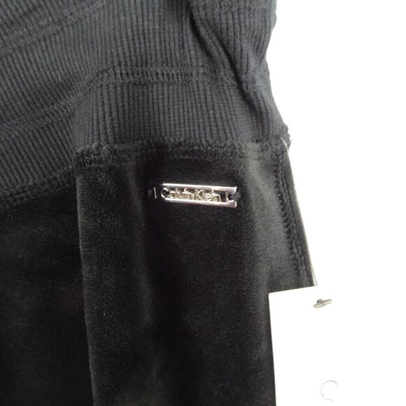 Calvin Klein Velour Pants Women's Plus Size 0X Black Pull On Elastic Waist - Picture 4 of 11